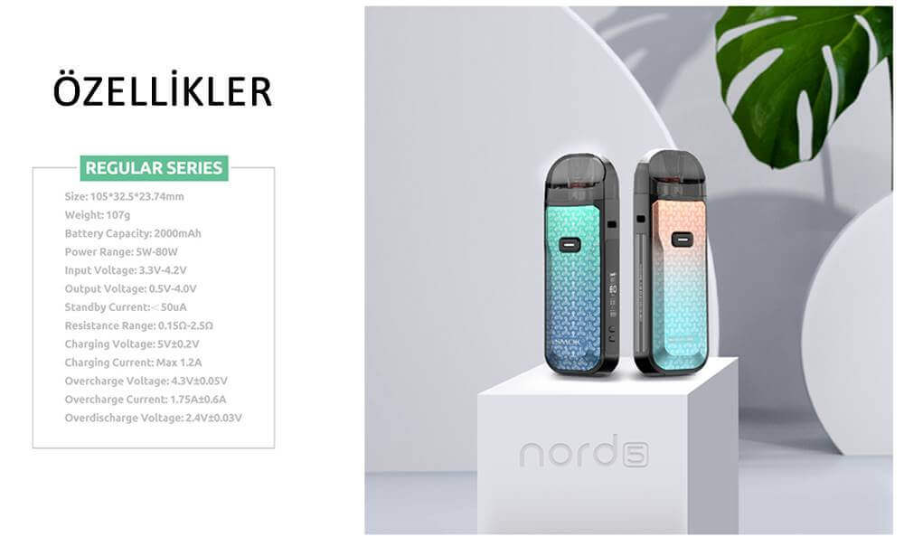 Smok Nord 5 Özellikleri